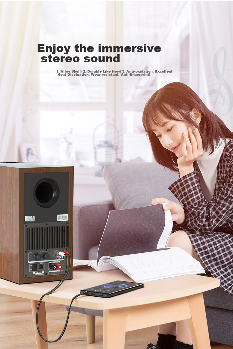 Аудиокабель CHOSEAL QS3002T3, 3.5 мм на 2 RCA, 3 метра, черный