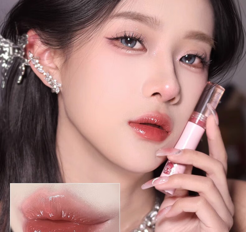 罗小曼（ROMANTIC BEAUTY）奶霜唇釉口红国货云感哑光唇泥丰盈蜜润镜面唇釉唇蜜送礼生日礼物 【奶霜唇釉】#N01白桃水粉