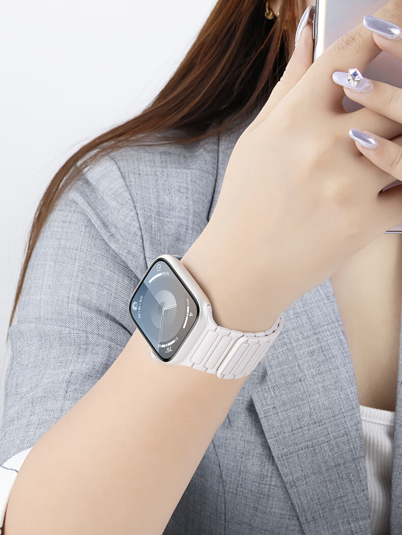 Ремешок BHO для Apple Watch, магнитный, силиконовый, двухсторонний, контрастный цвет, для S11/S10/SE3, S9/8/7/6/Ultra3/2-го поколения