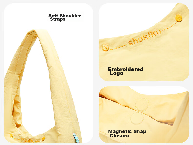 Женская сумка SHUKIKU Cloud Bag, модная сумка на плечо, трендовая сумка через плечо, легкая сумка для коммивояжера, ярко-желтая