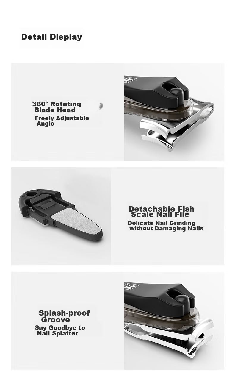 ZWILLING 360-градусный вращающийся маникюрный клиппер, импортный, анти-брызг, из нержавеющей стали с пилкой, Германия