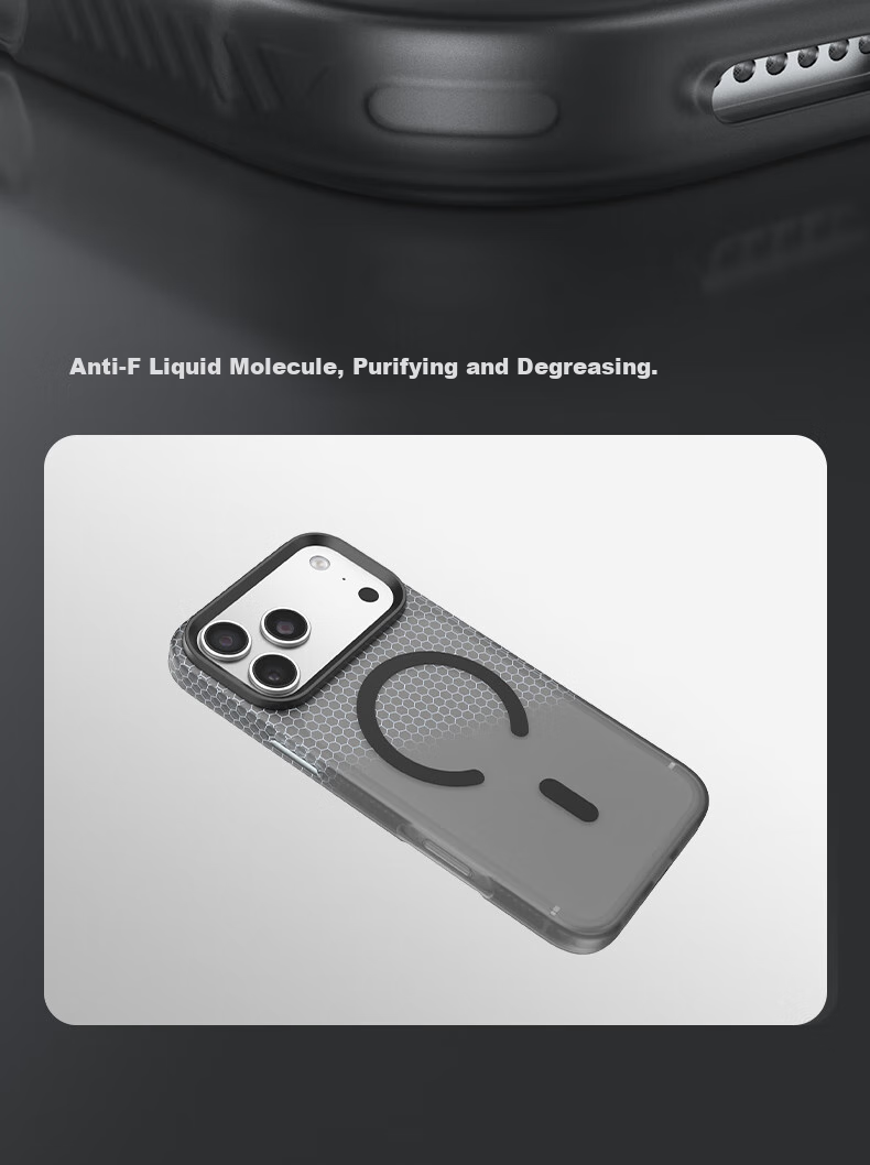 Чехол JD W&P для Apple iPhone 17 Pro Max, матовый, с магнитной зарядкой, противоударный, черный