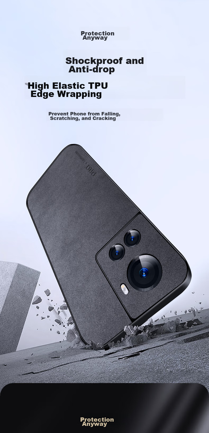 Чехол для телефона Shangsu, совместимый с OnePlus ACE, защитный, противоударный, с защитой всей линзы, мягкий чехол, простой роскошный чехол из силикона с внешней оболочкой из овечьей кожи, кожаный чехол для женщин и мужчин, серый