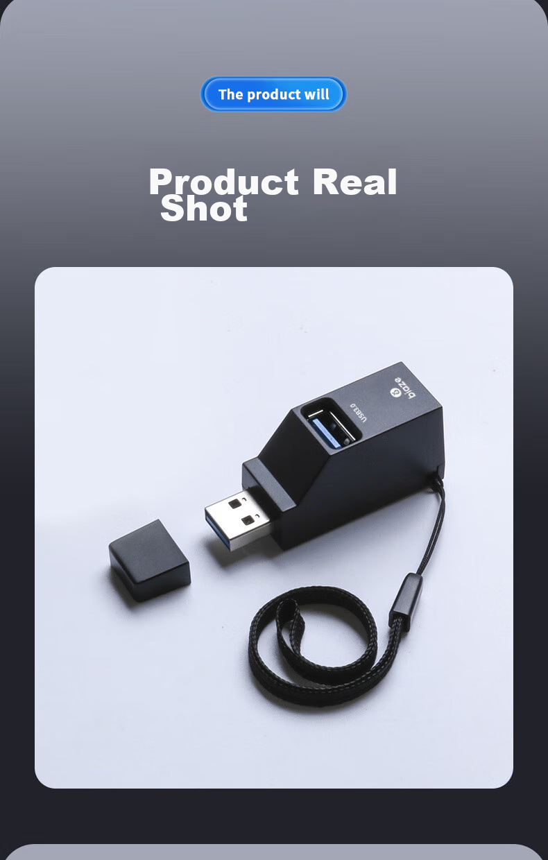 BIAZE USB 3.0 концентратор, многопортовый концентратор, кабель-удлинитель данных USB три в одном для ноутбука, адаптер расширения, расширитель внешнего диска