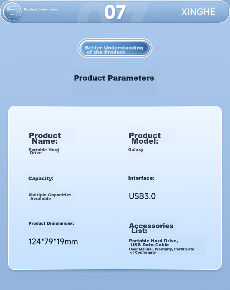 Внешний жесткий диск Newsmy Xinghe Metal Series, 2 ТБ, 2.5 дюйма, USB 3.0, Type-C, глубокий черный