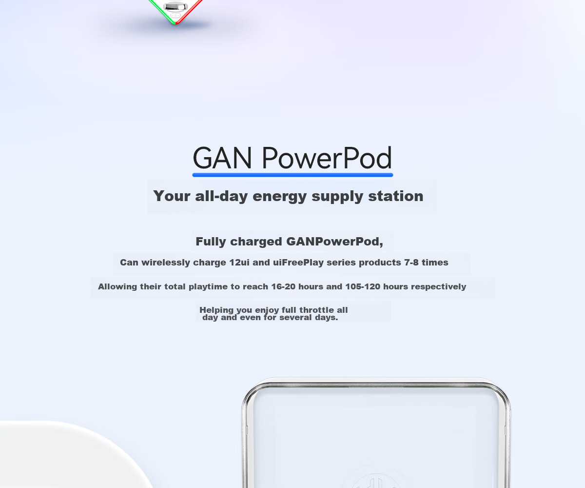 GAN Magic Cube Intelligent Three-Layer Magnetic Educational Toy for Children, Professional Competition Gift, 12uiFreePlay Rechargeable Base Version