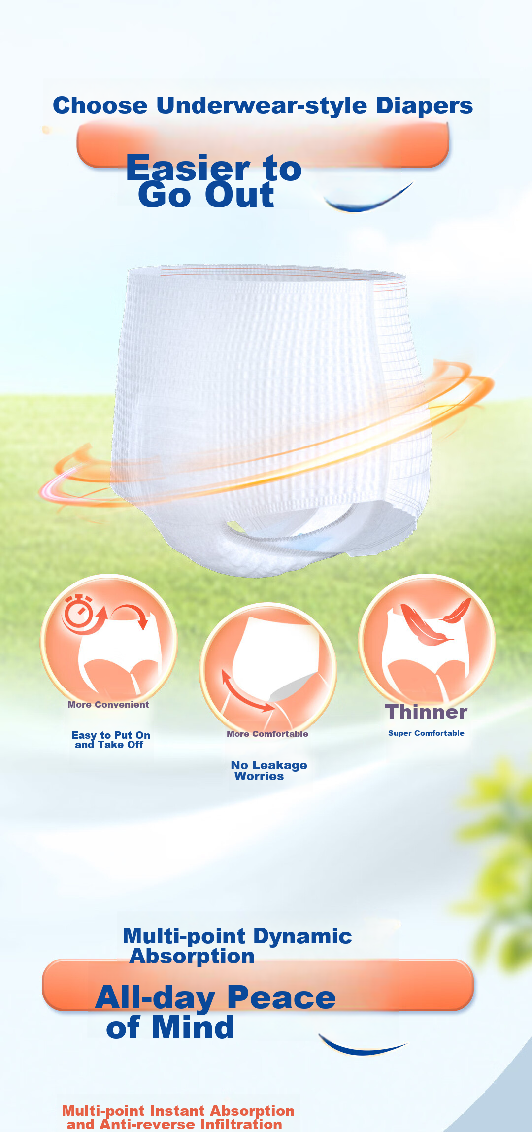 Подгузники-трусики Dr.P Lightweight для взрослых, L, 66 шт.