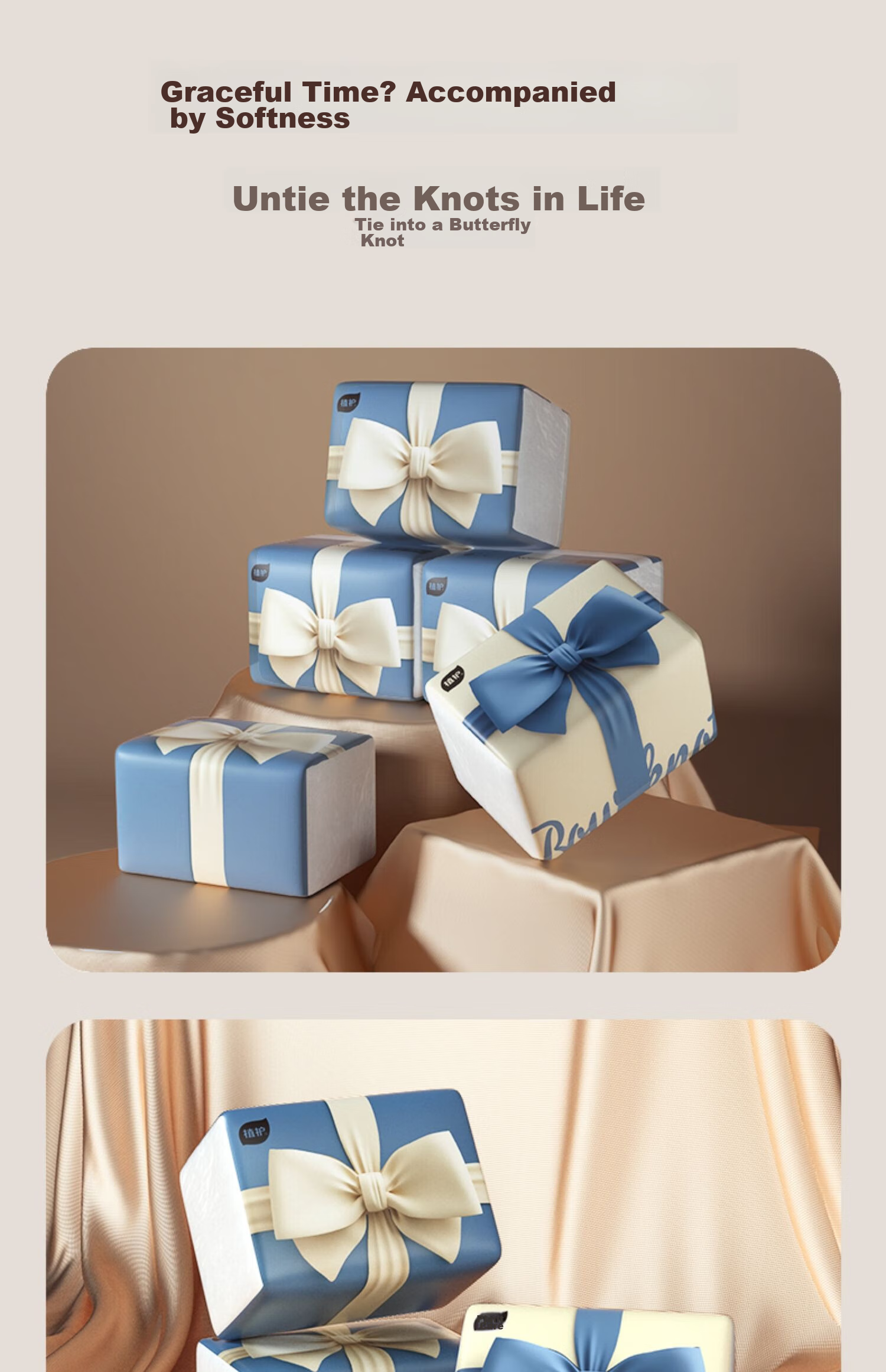 Бумажные салфетки Zhihu Butterfly Embossed, 4-слойные, 100 листов*40 больших упаковок, размер M, бытовые салфетки, 100% древесная масса