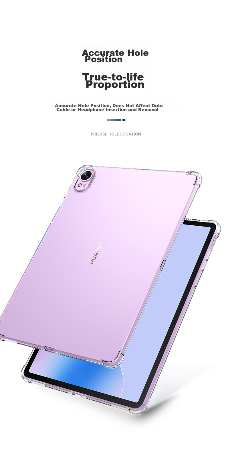 Чехол BIAZE для Huawei MatePad 11.5s, тонкий, прозрачный, противоударный, для моделей 2025/2024, TPU