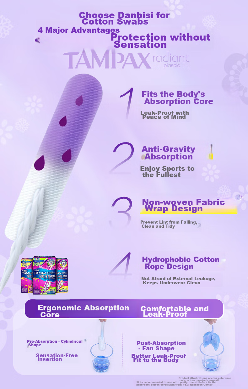 Тампоны TAMPAX Easy-Insert Long, 21 шт. (14 Regular + 7 Extra Flow), для критических дней, продается JD