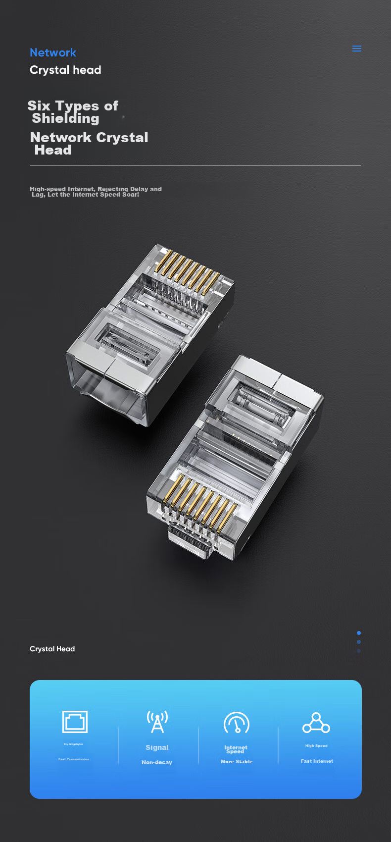 Сетевые коннекторы BIAZE Cat6 RJ45, профессиональные, гигабитные, экранированные, 8P8C, с позолотой, 10 шт. в упаковке, TT16