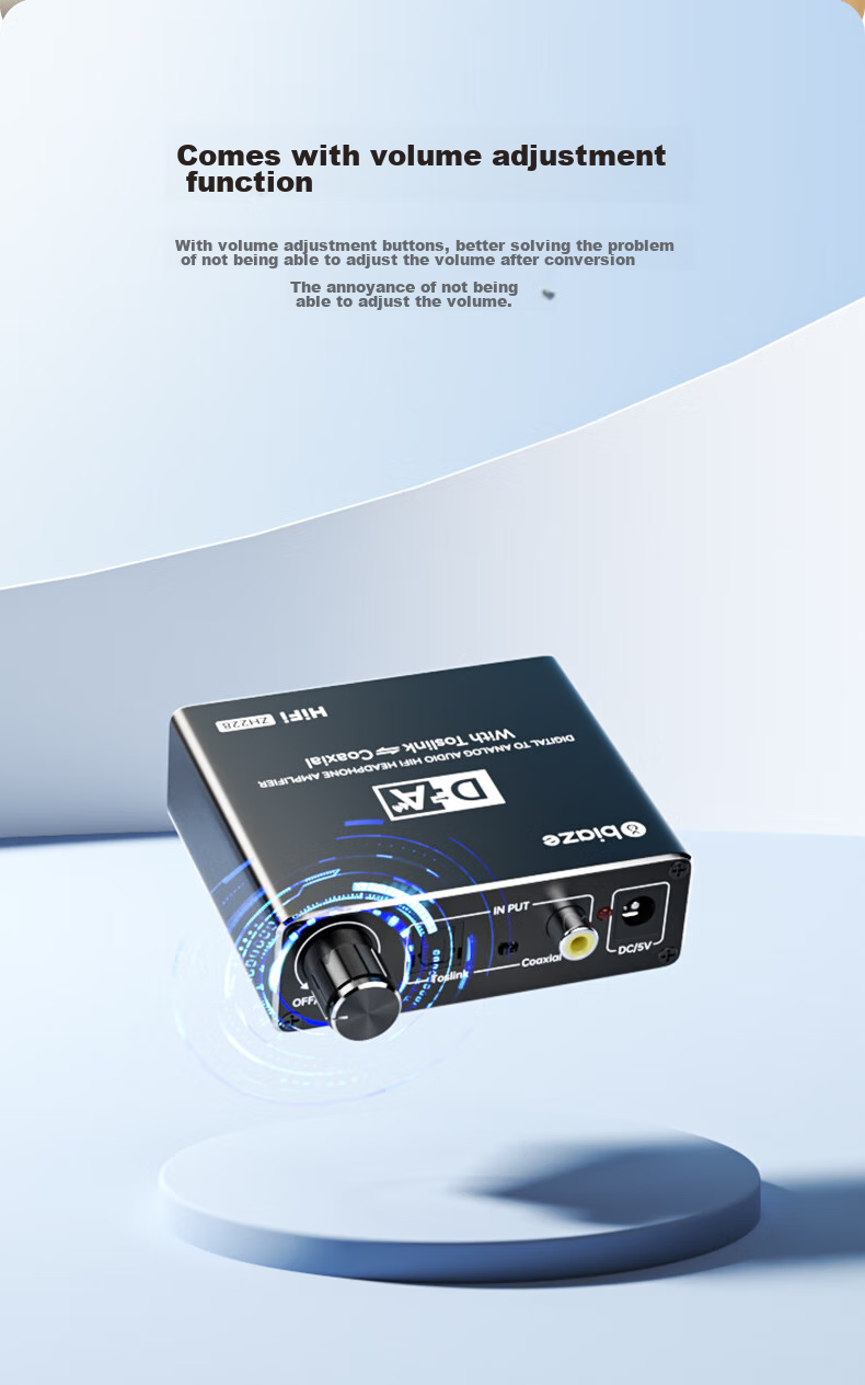 BIAZE HiFi Аудио конвертер, коаксиальный в оптический SPDIF в RCA, 3.5 мм AUX, для Xiaomi TV, усилителя, колонок, саундбара, ЦАП