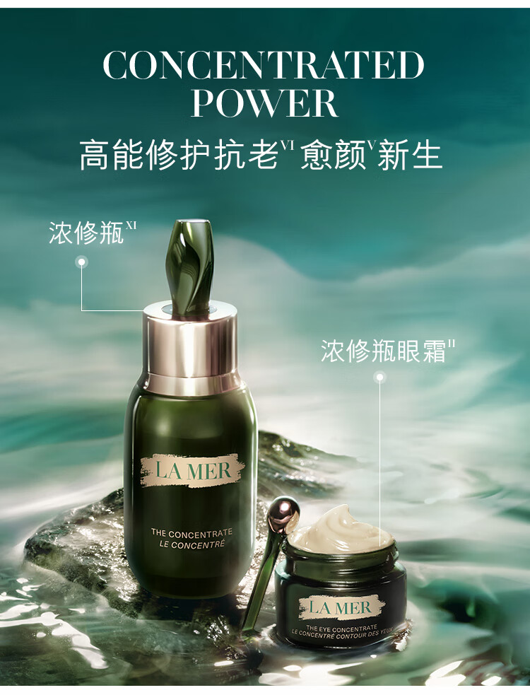 海蓝之谜（LA MER）浓缩密集修护眼霜15ml紧致护肤品套装化妆品礼盒生日礼物送女友