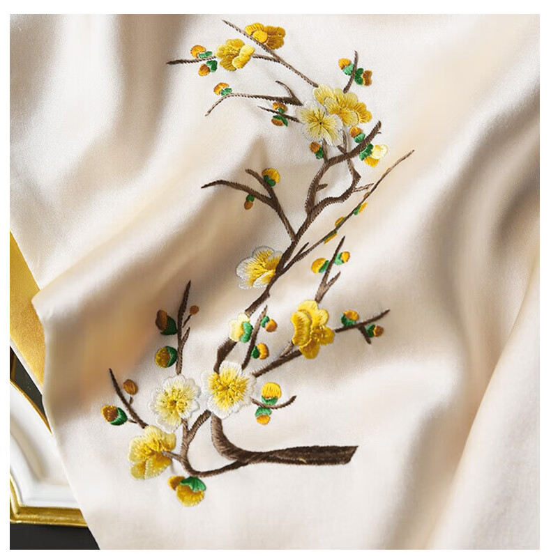 Шелковый шарф Hangsilu Suzhou Embroidery с вышивкой для женщин, зимний шарф из тутового шелка, подарочная коробка высокого класса, подарок на день рождения и праздник для мамы, новогодний подарок
