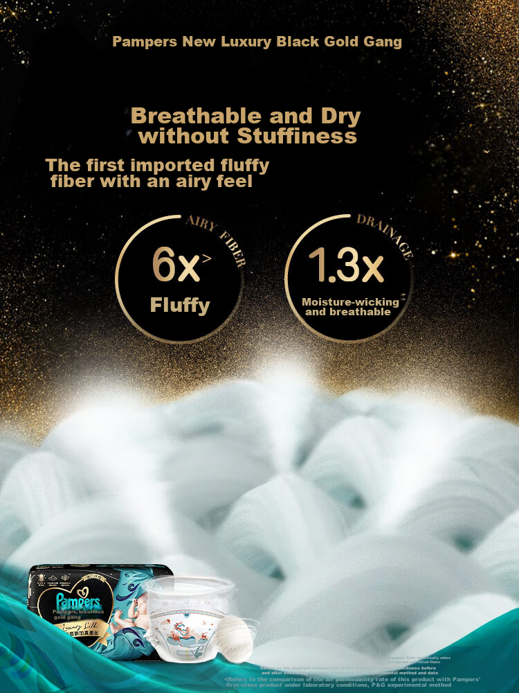 Подгузники Pampers Premium Black Gold для новорожденных, размер XL, 52 шт.
