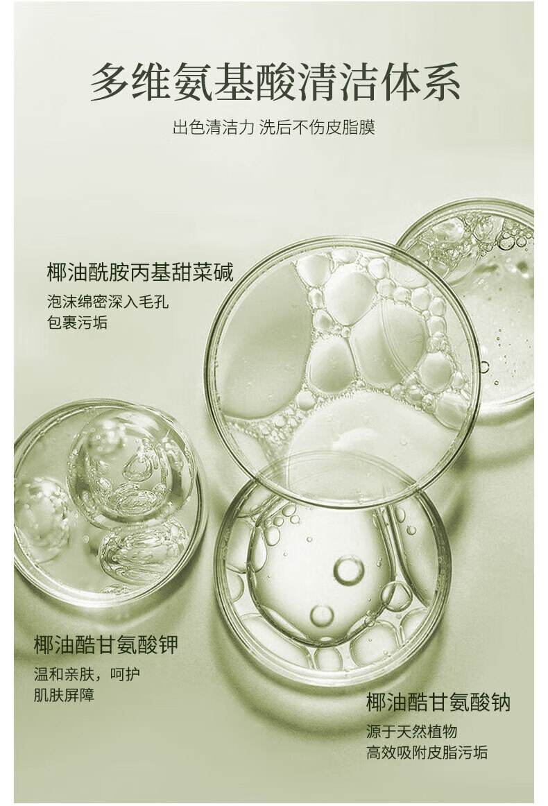 DRAR叶绿素氨基酸洗面奶去清洁黑头粉刺祛收缩毛孔油痘国货洁面乳男女 3瓶装【清洁粉刺黑头】