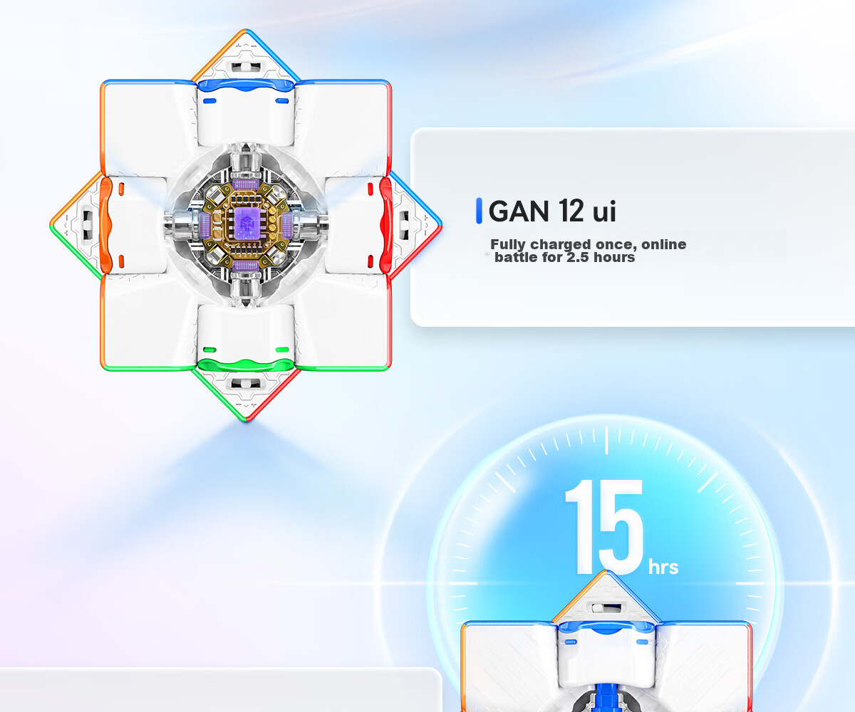 GAN Magic Cube Intelligent Three-Layer Magnetic Educational Toy for Children, Professional Competition Gift, 12uiFreePlay Rechargeable Base Version