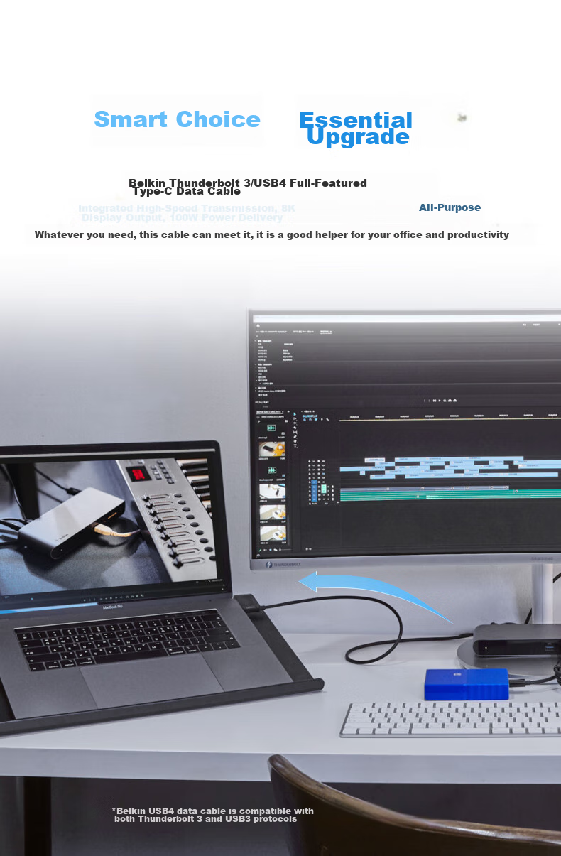 Кабель Thunderbolt 4 USB4 0.8м