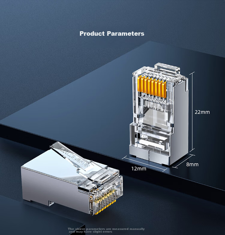 Коннектор RJ45 SAMZHE Cat6, экранированный, 10 шт.