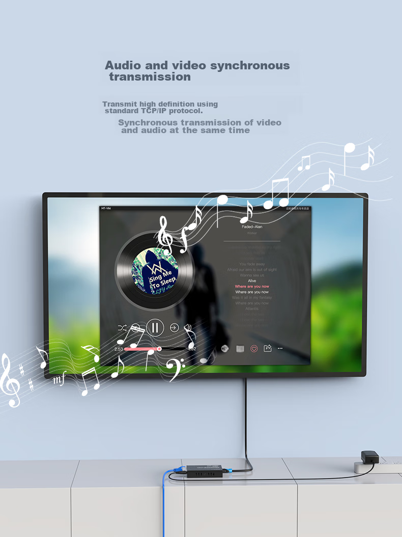 HDMI удлинитель MT-Viki MT-ED06-C, 135 метров, HDMI на RJ45 по одному сетевому кабелю, усилитель сигнала