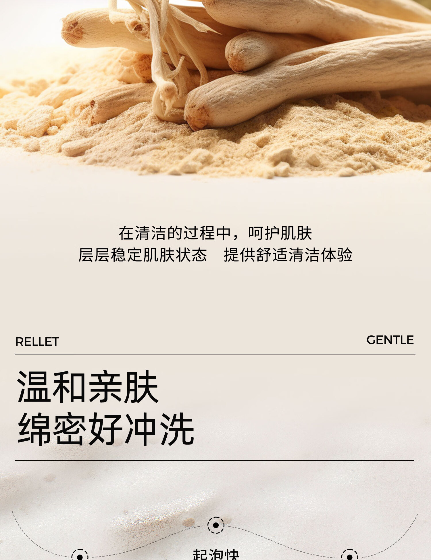 颐莲（RELLET）氨基酸洗面奶深层洁净温和清润净颜霜100g