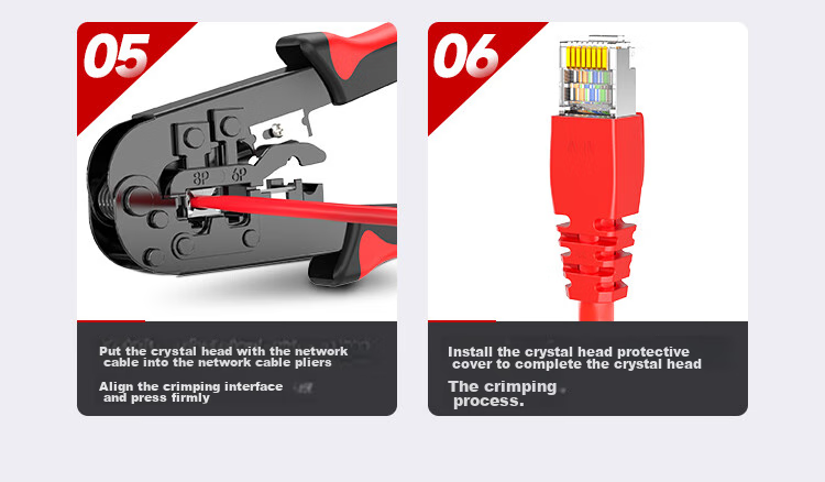 Сетевой коннектор AMPCOM категории 6, экранированный FTP, Gigabit Ethernet, RJ45, 8P8C, чистая медь, позолоченный, 100 шт.
