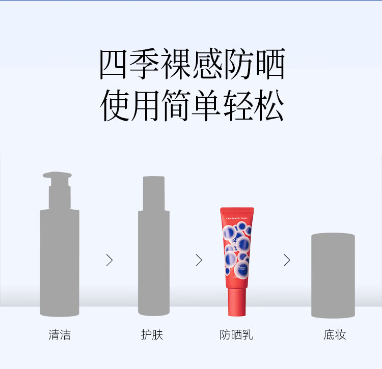Fan Beauty Diary四季奢感水光裸感防晒乳 SPF50+ PA+++ 高倍防晒妆养合一