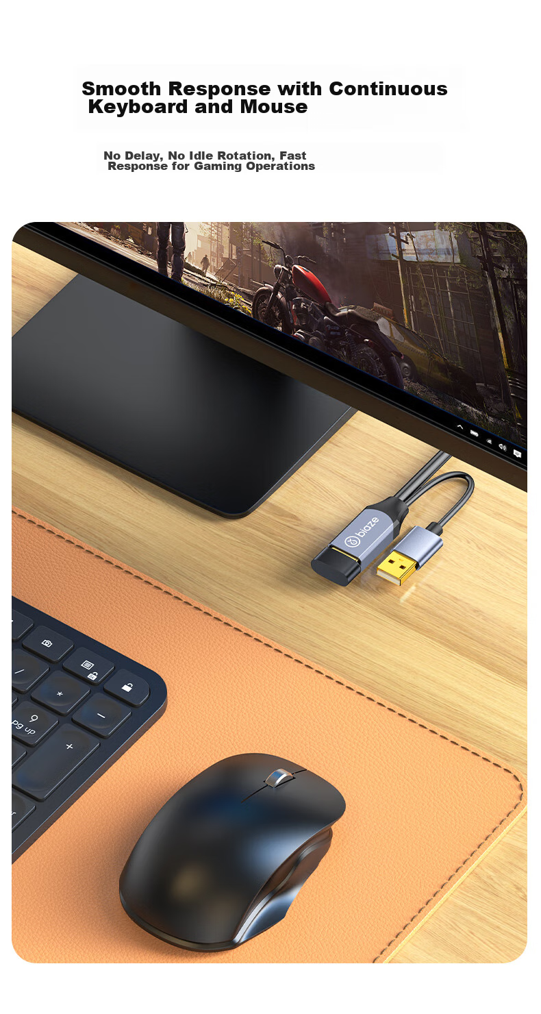 BIAZE USB 3.0 Extension Cable, Engineering-Grade Signal Amplifier Chip, Male to Female Computer USB Drive Mouse Keyboard Printer Charger Extension Cable, 20 Meters