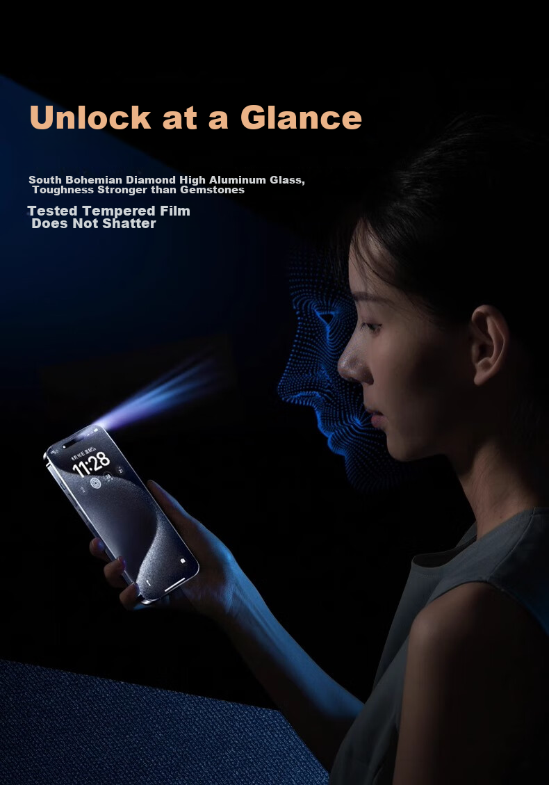 Защитное стекло DIVI 360° Privacy для iPhone 13/14/13 Pro/16e, противоударное, антибликовое, защищающее от отпечатков пальцев