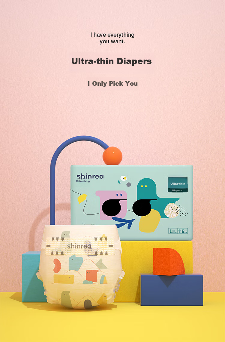 Подгузники Shinrea Butt Friends Ultra-Thin Dry L, 116 шт.