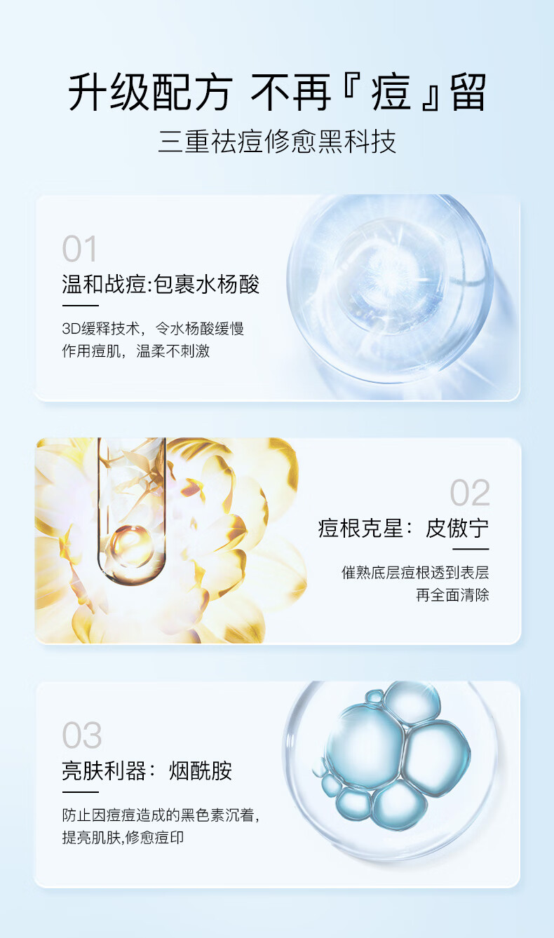 军献祛痘修护膏 25g男女学生青春痘坑水杨酸精华洁净肌肤修护抗油祛痘