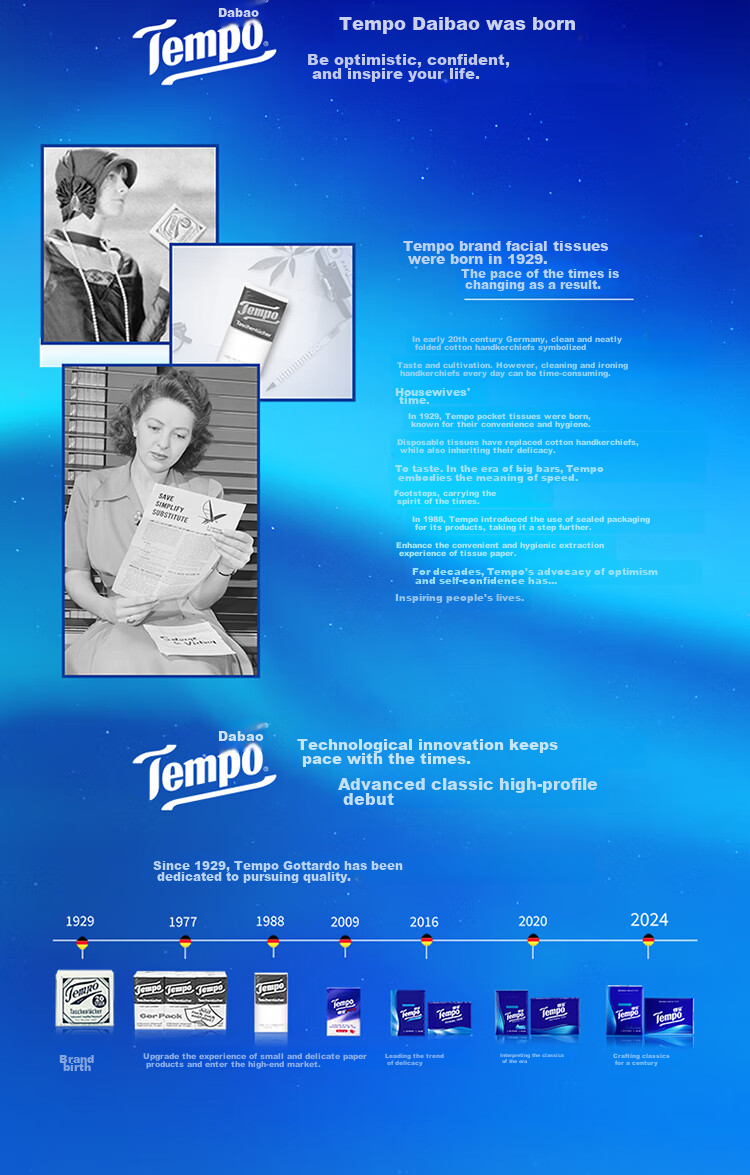 Бумажные платочки TEMPO
