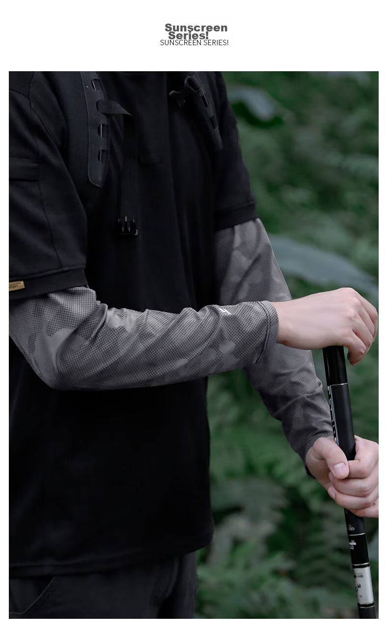 Zhanshuniao Защитные рукава от солнца с широкими рукавами из ледяного шелка для мужчин, летние защитные рукава для рыбалки, чехлы на руки для езды на велосипеде, большой размер