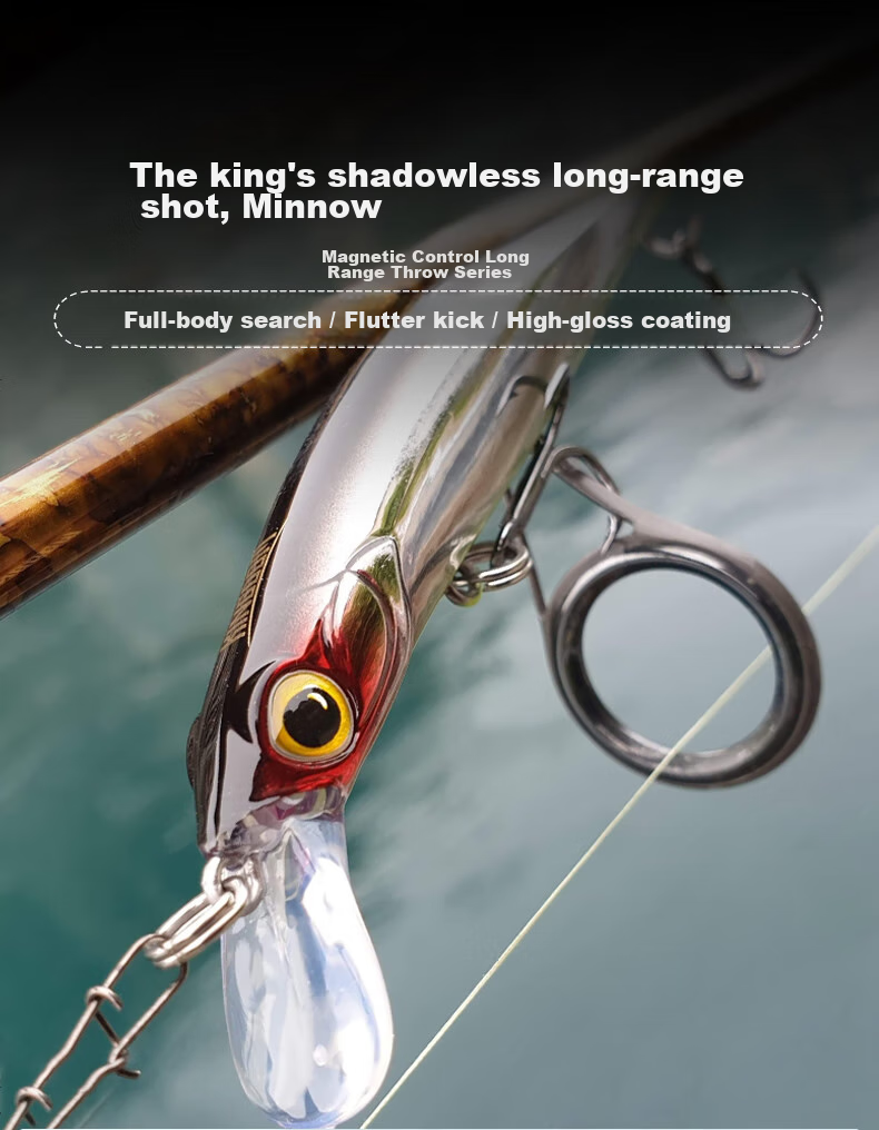 Приманка для рыбалки Guowangliya Lure Sinking Minnow, тонущая, для пресноводного окуня, искусственная приманка, имитирующая бионическую приманку, 14г/12