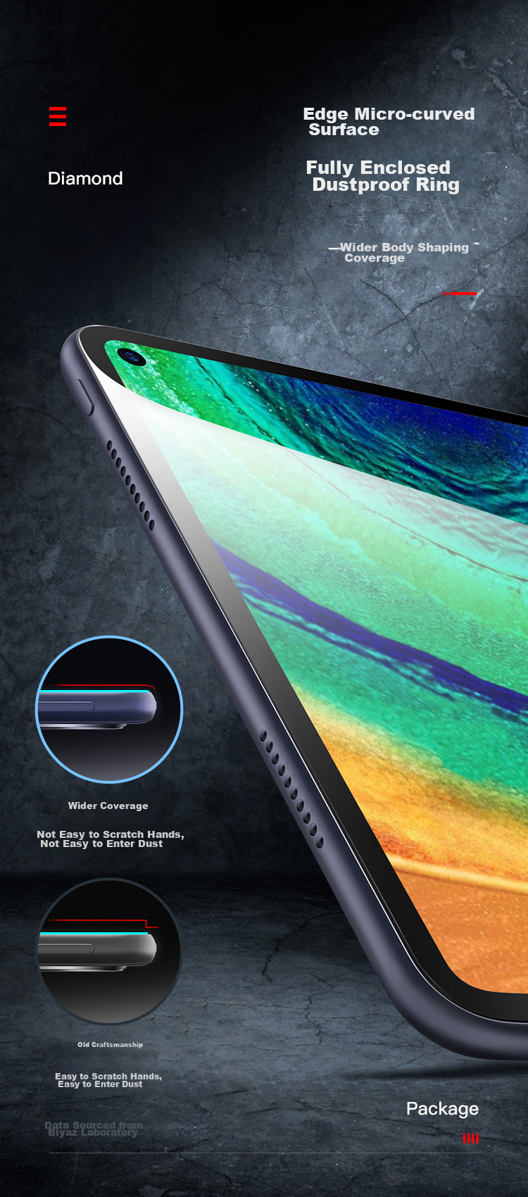 BIAZE Защитная пленка для экрана Huawei MatePad Pro 10.8-дюймовый, высококачественная, из закаленного стекла, износостойкая и устойчивая к царапинам
