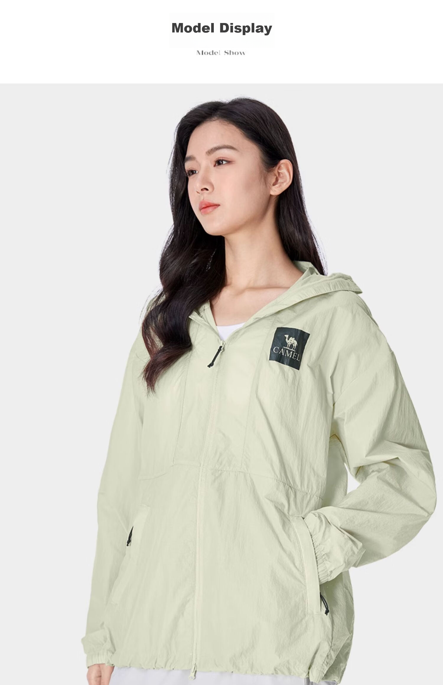 CAMEL [Panda Collaboration] Уличная одежда для защиты от солнца, UPF50+, уровень защиты от УФ 4, водоотталкивающая одежда для защиты от солнца Shanqiao 3.0, размер M