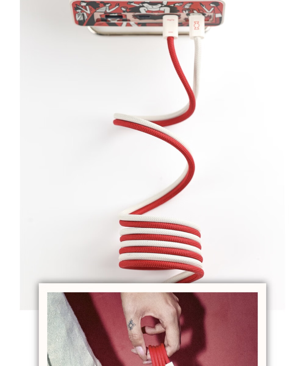 Кабель CANDYSIGN MagTie Magnetic Charge, Type-C на Lightning, MFi Certified, 1 метр, сладкий белый