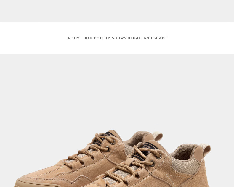 Кроссовки мужские CAMEL Retro Outdoor Hiking Workwear Casual Low-Top Shoes, G13A342170, Хаки, Размер 38