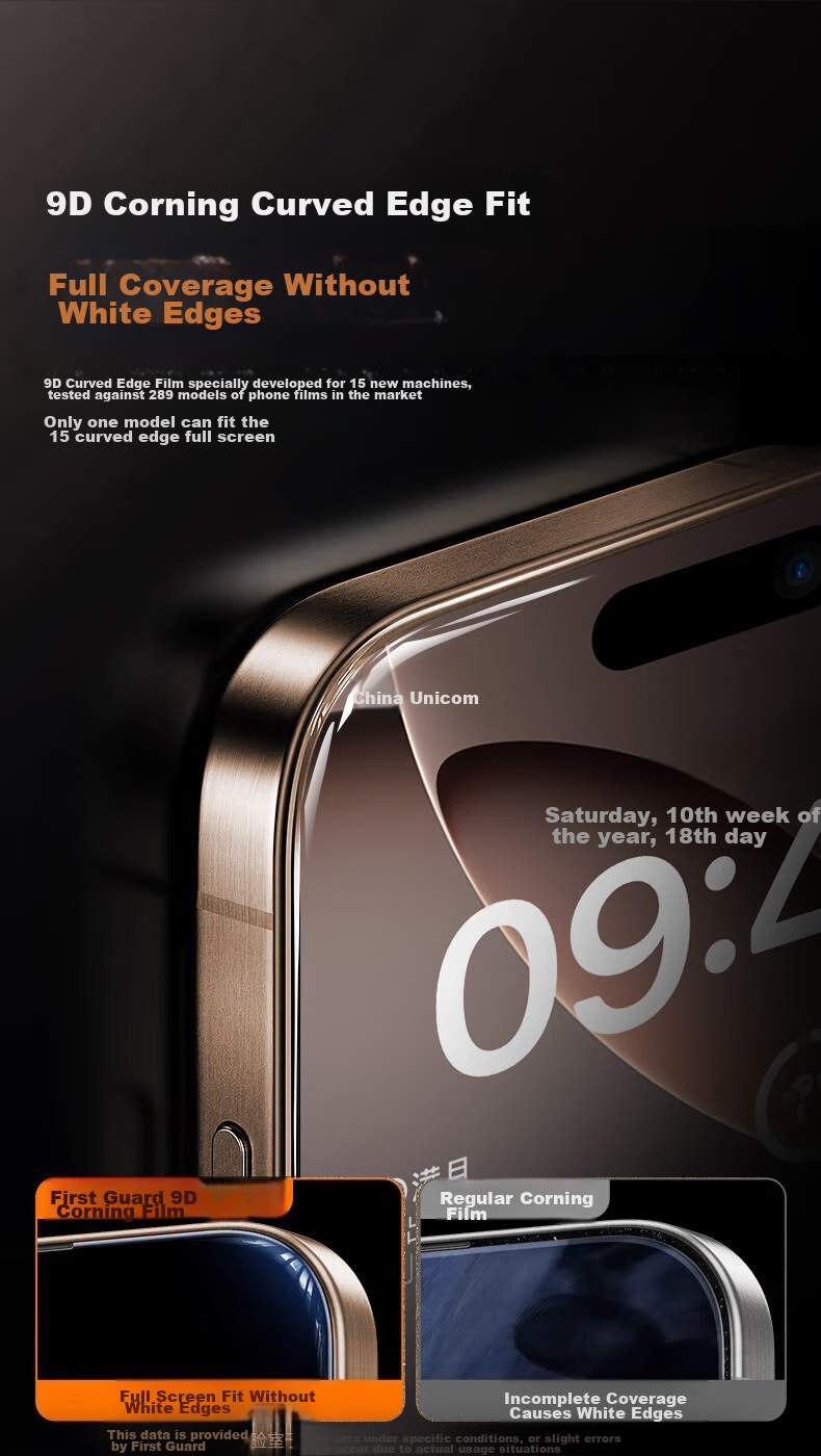 Защитное стекло DIVI для Apple iPhone 16 Pro Max, 360° защита конфиденциальности, анти-капля, анти-отпечатки пальцев, анти-подглядывание, закаленное стекло, прозрачное