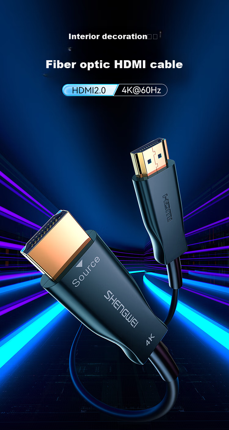 Кабель Shengwei Optical HDMI версии 2.0, аудио/видео кабель высокой четкости класса Hi-Fi, 40 метров, AHH5040G