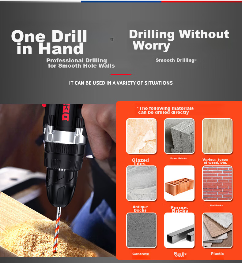 Сверло DELIXI Bawang Drill, твердосплавное, для керамики, стекла, плитки, бетона, металла, 6 мм