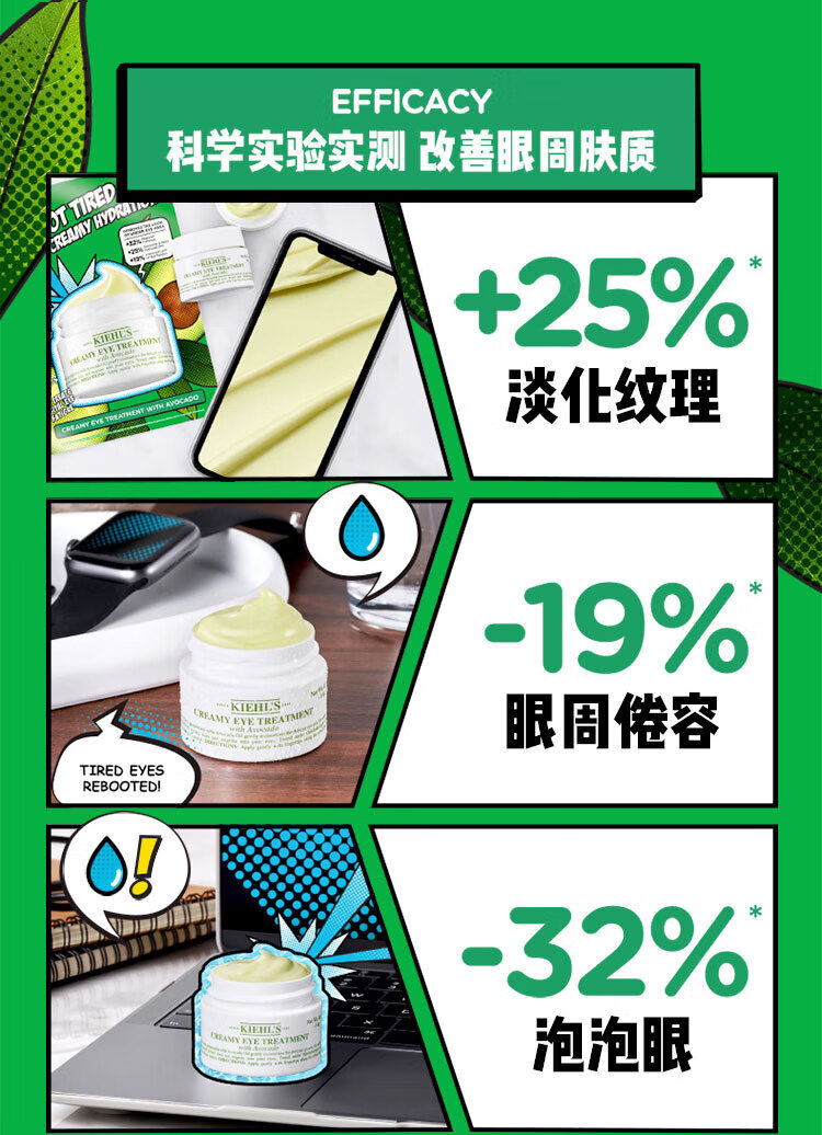 科颜氏（ Kiehl's）新牛油果保湿眼霜7ml