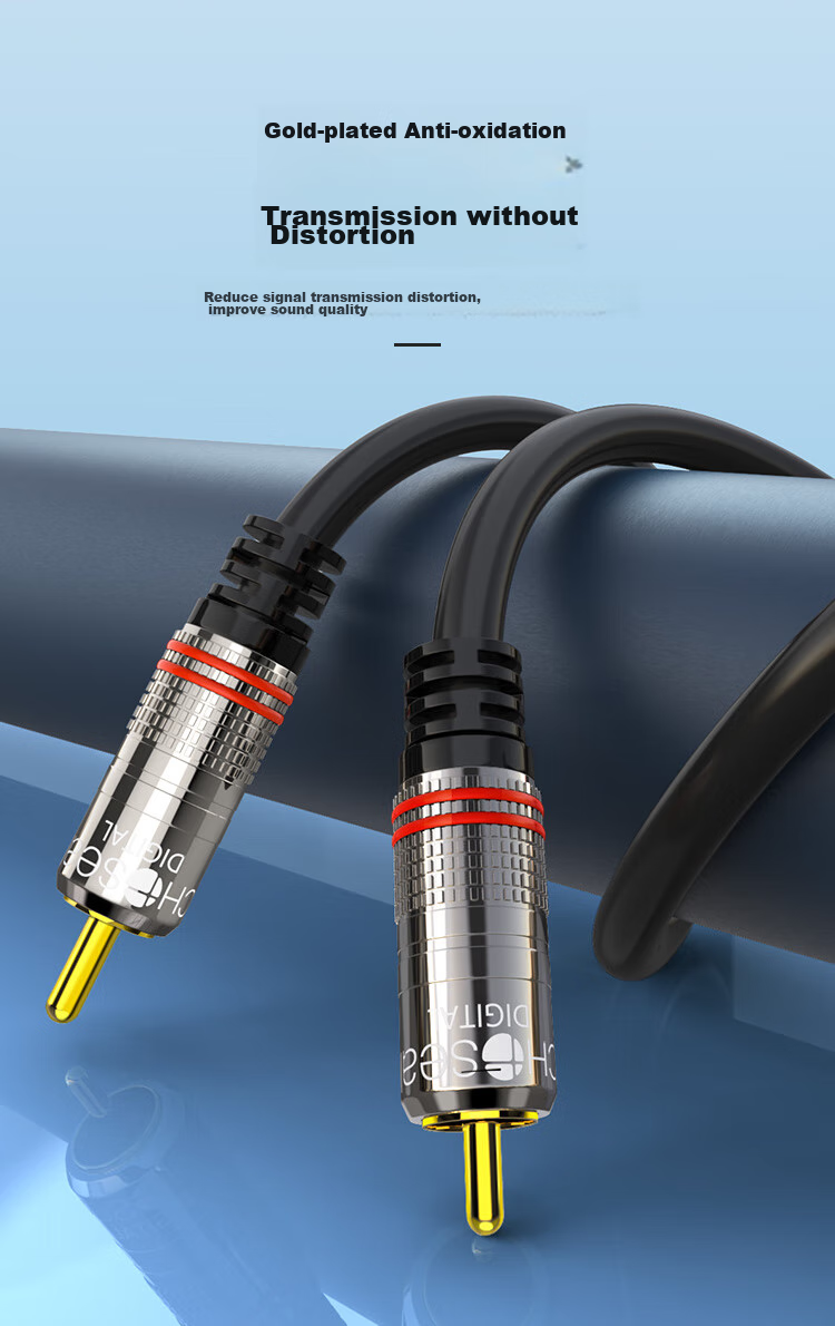 Аудиокабель CHOSEAL QS3550T1D5 RCA, цифровой коаксиальный, 1.5 метра, черный