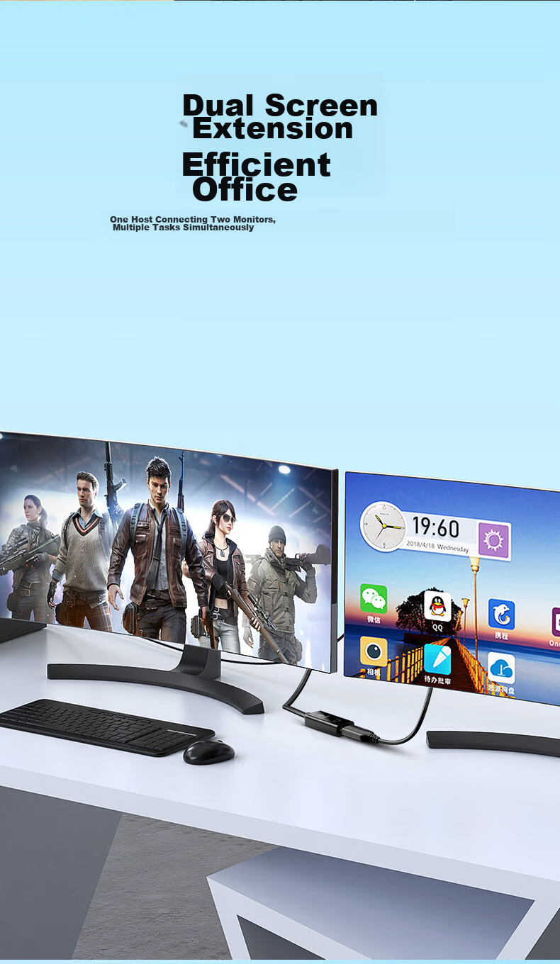 Кабель-адаптер BIAZE DisplayPort (DP) на HDMI, 1080P HD, мужской на женский, для подключения ноутбуков и настольных компьютеров к мониторам и проекторам