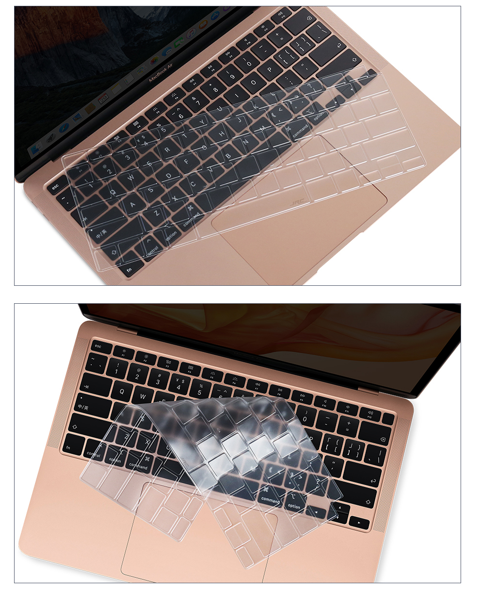 Защитная пленка для клавиатуры Jichuan Apple MacBook Air 13.3-Inch M1 (2020) TPU, ультратонкая, прозрачная, водонепроницаемая, пылезащитная