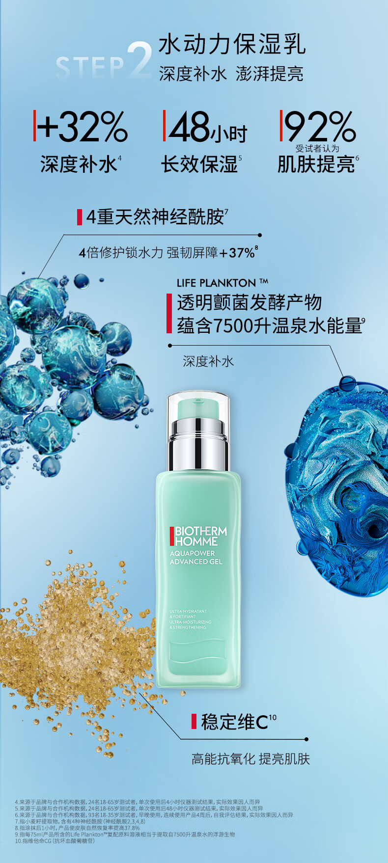 碧欧泉男士水动力水乳护肤套装(爽肤水+保湿乳)补水提亮生日礼物送男友