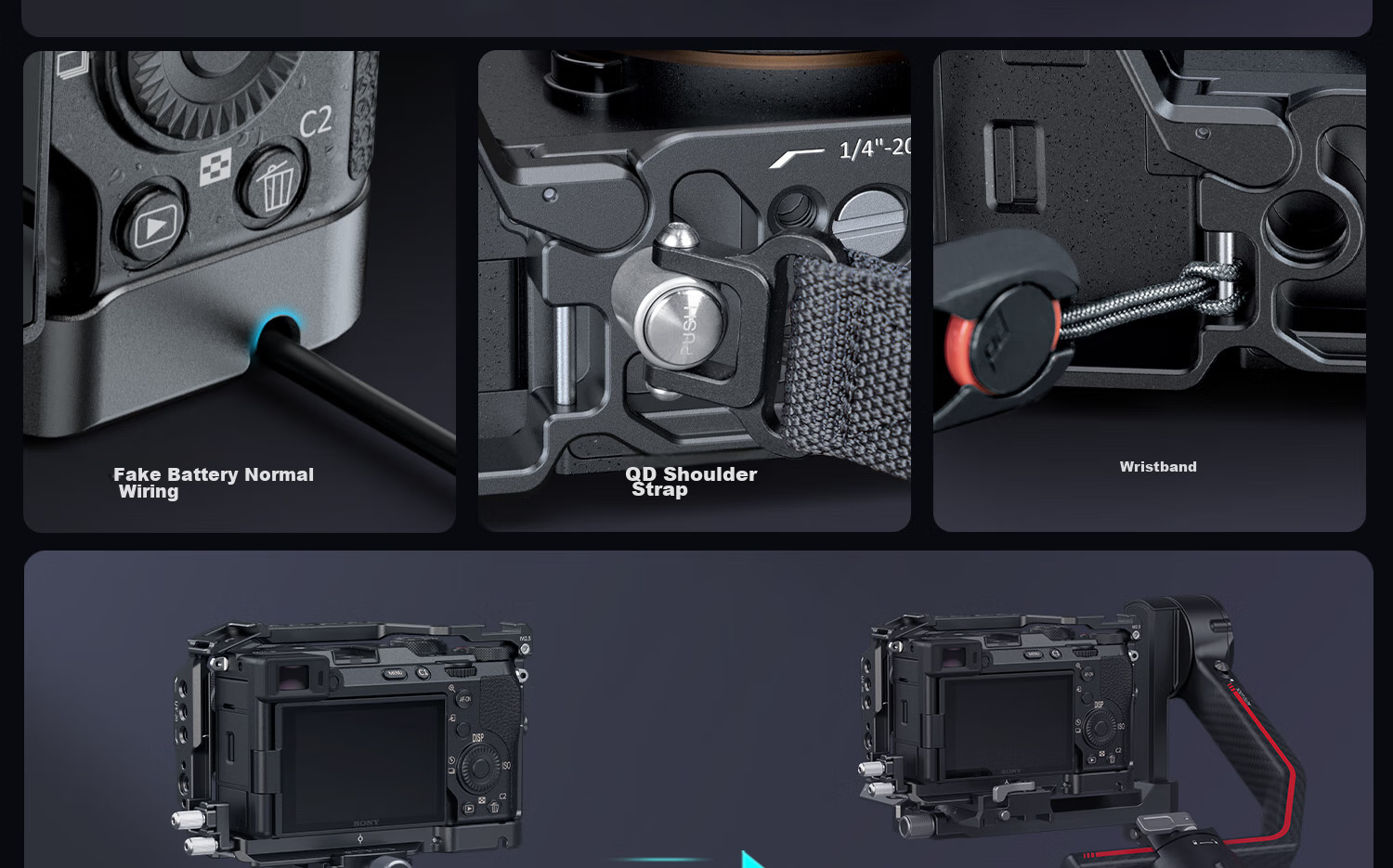 Клетка для камеры SmallRig 4439 для Sony A7C II, полнофункциональный модуль расширения для фото- и видеосъемки
