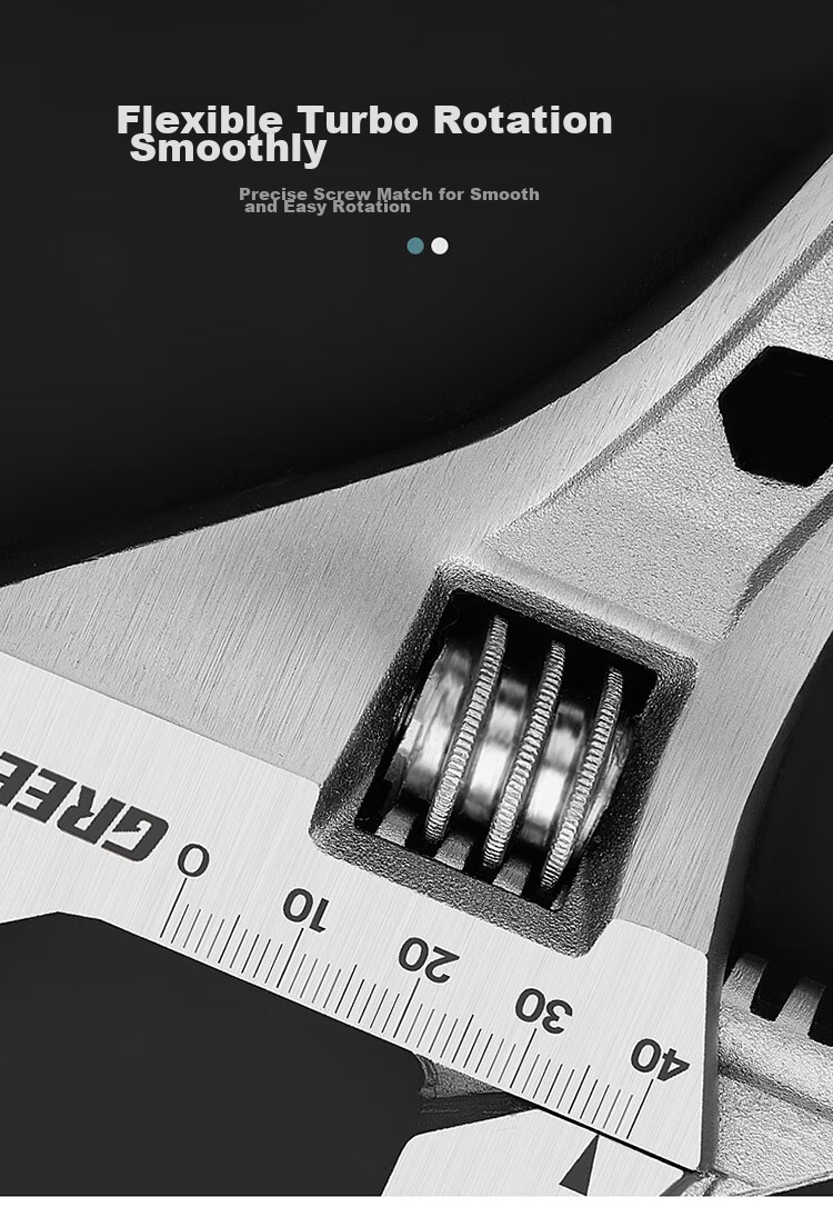 REVERSIBLE Adjustable Wrench, Multi-Purpose Household Fastener, Industrial Grade, 10-Inch Dual-Use Adjustable Wrench, 250mm
