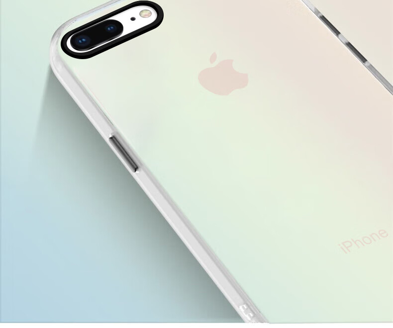 Противоударный чехол Baozou для iPhone 8 Plus/7 Plus, силиконовый, лазерный градиент, матовый, серый