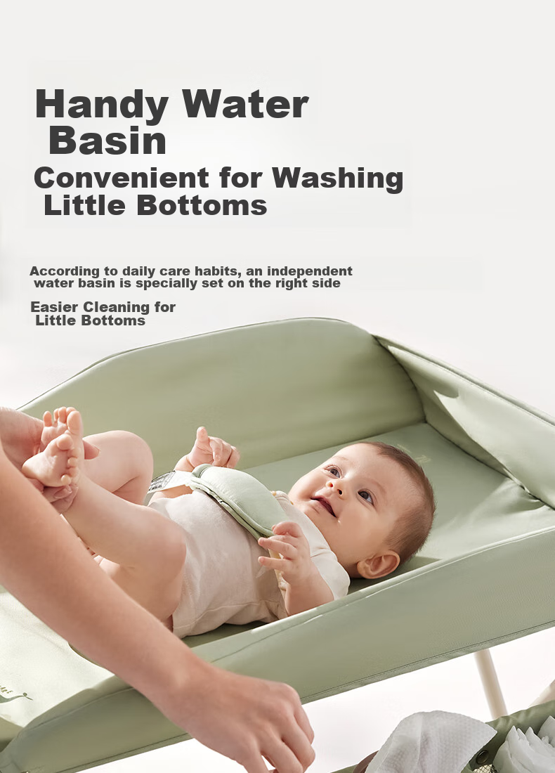 Babycare Пеленальный столик складной, многофункциональный, с массажем, передвижной, синий